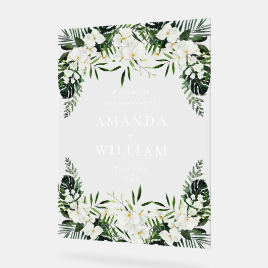 Orchid Bohemian Greenery MARIAGE Bienvenue (Angle)