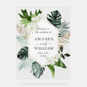 Orchid Bohemian Greenery MARIAGE Bienvenue (Recto)