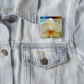 Orchid Bridesmaid Wedding Button (In situ)