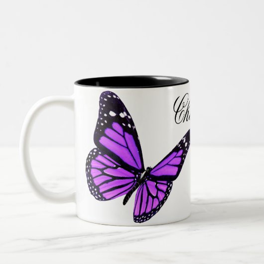 Orchid Butterfly Coffee Mok (Links)