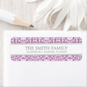 Orchid Damask Pattern Etiket (Insitu)