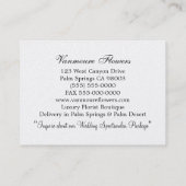 Orchid Dual Luxury Pearl Florist Visitekaartje (Achterkant)