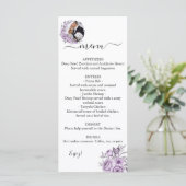 Orchid Editable Photo Wedding Menu (Staand voorkant)