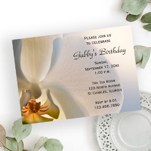 Orchid Elegance Birthday Party Kaart