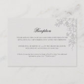 Orchid Elevated Ivory Formal Traditional Wedding Informatiekaartje (Voorkant)