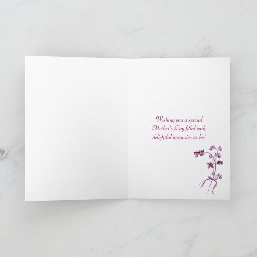 Orchid en Butterfly Kaart (Binnen)