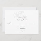 Orchid Faux reliëf Kalligrafie Bruiloft Reactie (Voorkant)