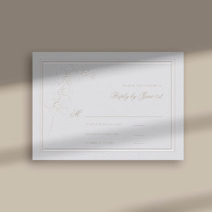 Orchid Faux reliëf Lijst Formele bruiloft reactie