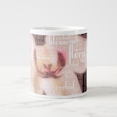Orchid Floral Blossom Word Cloud Jumbo Mok (Voorkant)