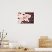 Orchid Floral Blossom Word Cloud Poster (Keuken)