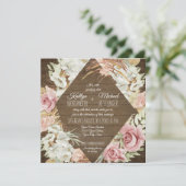 Orchid Floral Pampas Palm Leaf Foliage Rustige Hou Kaart (Staand voorkant)