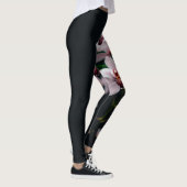 Orchid Flower Black achtergrond Leggings (Rechts)