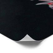Orchid Flower Black achtergrond Poster (Hoek)