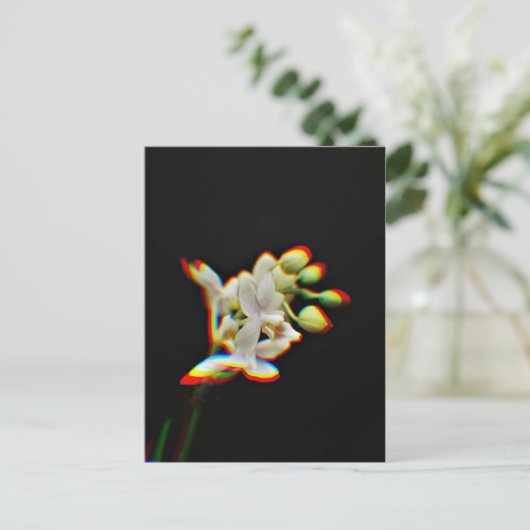 Orchid Flower Glow Effect Briefkaart (Staand voorkant)