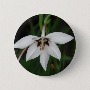 Orchid Flower Round Pin Ronde Button 5,7 Cm