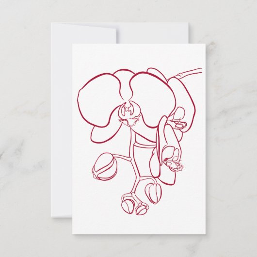 Orchid flower viva magenta lijn tekent bedankt aut (Achterkant)