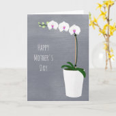 Orchid Flowers Moederdag Floral Illustration Kaart (Gele Bloem)