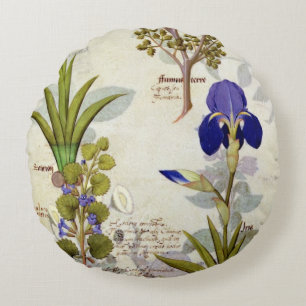 Orchid & Fumitory of Bleeding Heart Hedera & Iris Rond Kussen
