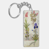 Orchid & Fumitory of Bleeding Heart Hedera & Iris Sleutelhanger (Voorkant Links)