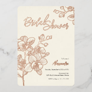 Orchid Golden Moments   Weddenschap   VRIJGEZELLEN Folie Uitnodiging