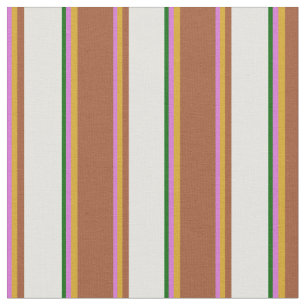 Orchid, Goldenrod, Sienna, Light Cyan & Dark Green Stof