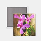 Orchid in Crepe Myrtle Tree Magnet Magneet (Voorkant / Achterkant)
