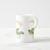 Orchid in Green Pot in Botanical Bone China Mok (Voorkant rechts)