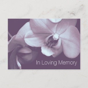 Orchid in Loving Memory 4 Celebration of Life Kaart