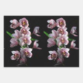 Orchid Insanity on Black Inpakpapier Vel (Voorkant 3)