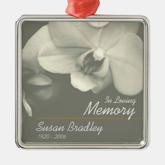Orchid Kaki Personalized Memorial Funeral Ornament (Voorkant)