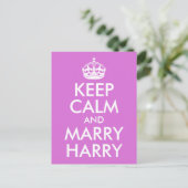 Orchid Keep Calm en Marry Harry Briefkaart (Staand voorkant)