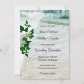 Orchid Lace Beach Destination Mariage Invitation (Devant)