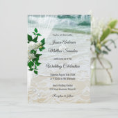 Orchid Lace Beach Destination Mariage Invitation (Debout devant)