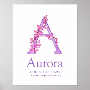 Orchid Letter A Aurora douanenaam Poster