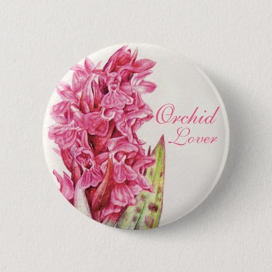 Orchid Lover schilderde Button (Voorkant)