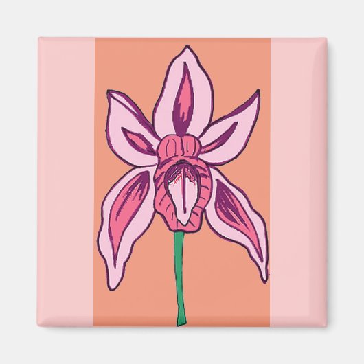 Orchid magnet magneet (Voorkant)