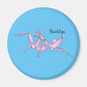 Orchid mantis cartoon illustratie magneet