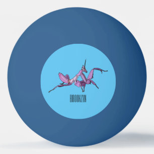 Orchid mantis cartoon illustratie pingpongballen