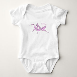Orchid mantis cartoon illustratie romper