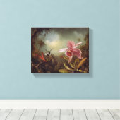 Orchid met twee Hummingvogels door Martin Heade Canvas Afdruk (Insitu (Houten vloer))