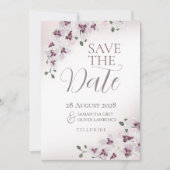 Orchid Minimalist Wedding Save the Date (Devant)