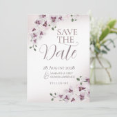 Orchid Minimalist Wedding Save the Date (Debout devant)