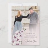 Orchid Minimalist Wedding Save the Date (Dos)