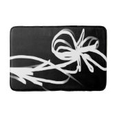 Orchid Noir: Abstract zwart en wit Badmat (Voorkant)