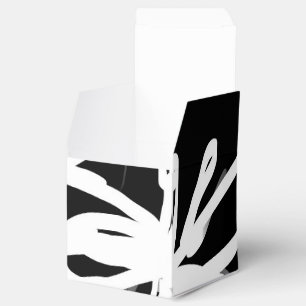 Orchid Noir: Abstract zwart en wit Bedankdoosjes