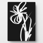 Orchid Noir: Abstract zwart en wit Fotoplaat (voorkant)