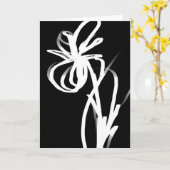 Orchid Noir: Abstract zwart en wit Kaart (Gele Bloem)
