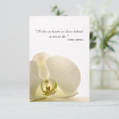 Orchid on White Hartelijk dank voor uw sympathieke Bedankkaart (Staand voorkant)