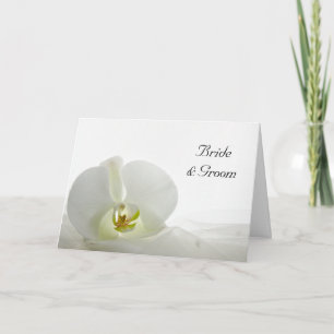 Orchid op White Wedding Invitation Card