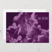 Orchid Paars Wedding Save the Date Invitations (Voorkant / Achterkant)